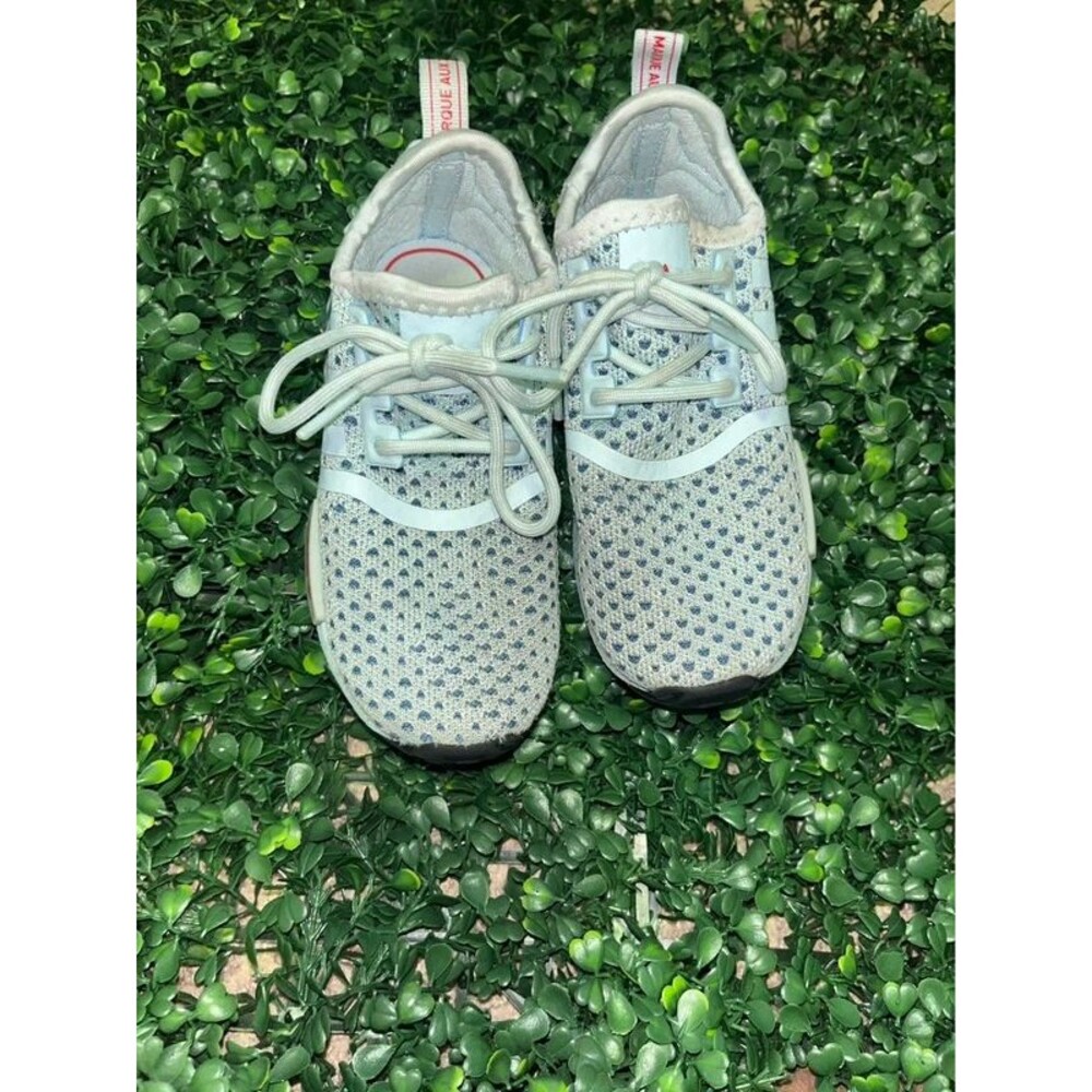 adidas NMD R1 Toddler Sneakers Size 9K - Ice Blue & Light Gray